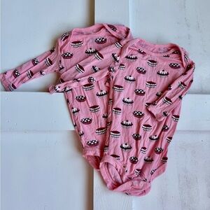 Kickee Pants Pink Cupcake Bodysuits
